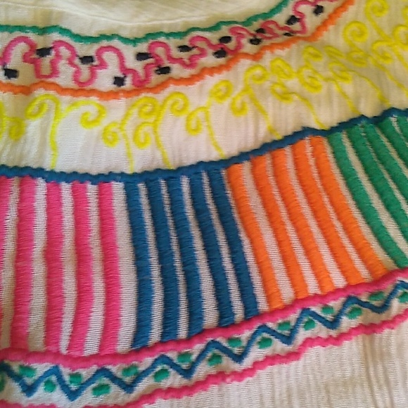 NWT Fun&Flirt - Japna Embroidered Lined Gauzy Crop - Picture 2 of 8